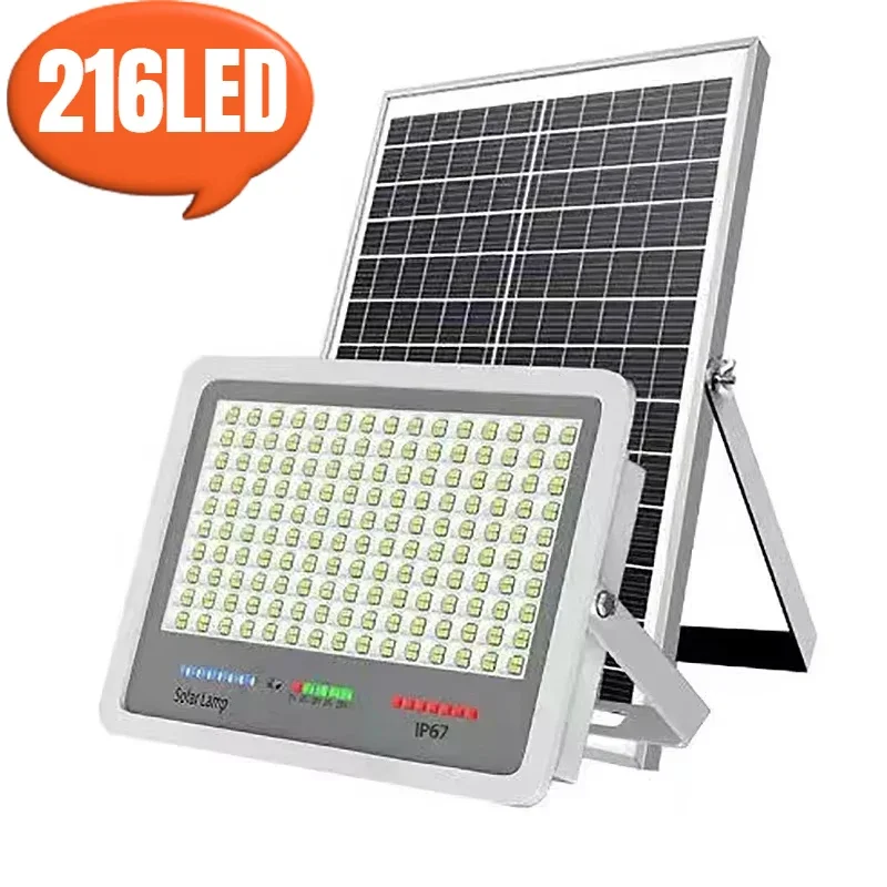 216/140/96LED Solar Lamps Outdoor Waterproof Spotlights Solar Lights Remote Control Solar Floodlight Wall Street Garden Lights