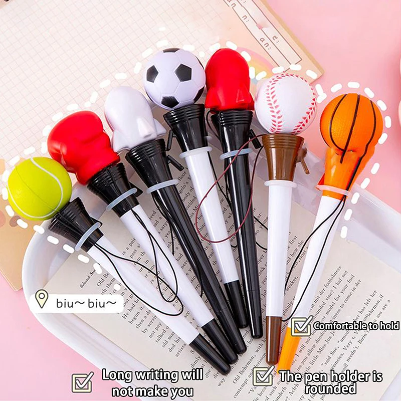 Funny Catapult Decompression Neutral Pen Creative Bounce Ball Gel Pen Signing Ballpoint Pen Stationary School Office Supplies