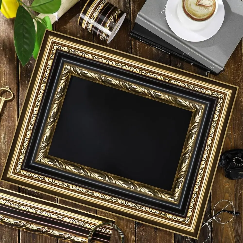 

New Self-Adhesive Border Decorative Sticker Vintage Gold Photo Frame DIY Black Board Stickers Party Decoration
