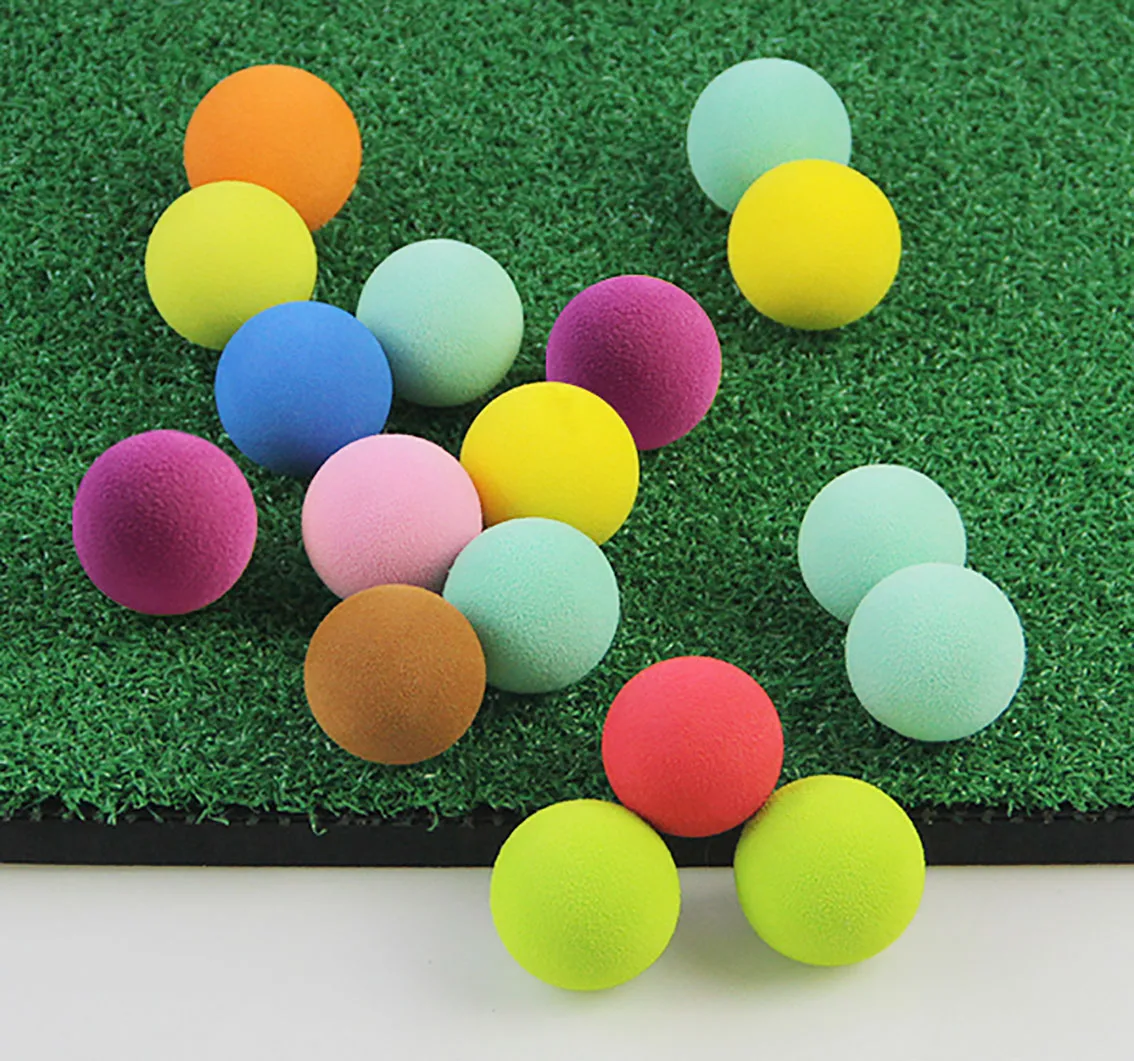 Bola de esponja suave de espuma EVA para práctica de Golf, juguete hecho a mano para mascotas, de 5-100 piezas, 14 colores, diámetro de 25mm/26mm