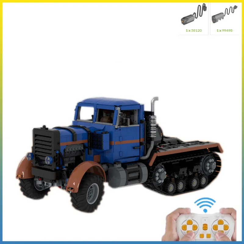 

НОВЫЙ MOC-224434 вездеходный полутрак, транспортный грузовик, строительный блок, модель 3158, детали для мальчиков и детей, строительные блоки на день рождения, игрушка в подарок