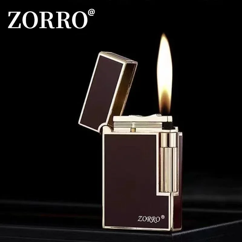 

ZORRO 612 Side Wheel Sound Kerosine Lighter Creative Retro Color Shell Windproof Metal Lighter Men's Gift Cigarette Accessories