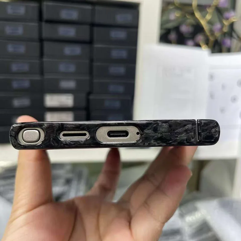 Case for Samsung S24 Ultra & S23 Ultra Forging Carbon Fiber Anti-explosion Cell Mobile Phone Protective Cover Protection Shell