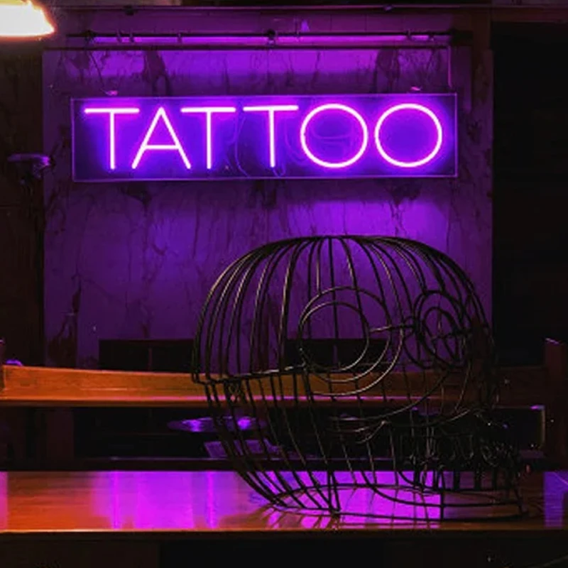 

TATTOO Neon Sign Light Man Cave Garage Tattoo Salon Studio Shop LED Neon Light Wall Art Decor for Business Stores Logo