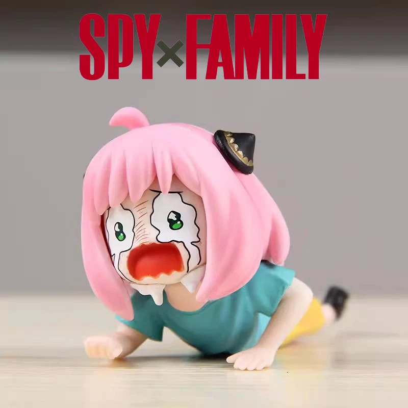 Crying Anya Figure Spy X Family Statue Figurine Anya Forger Sculpture Anime Decor Livingroom Decoration Home Ornament Accessory