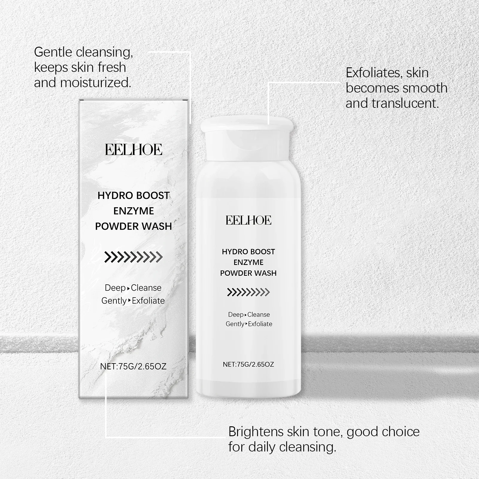 إنزيم بودرة الوجه غسل البشرة السيطرة على النفط تنظيف مسام الوجه إزالة الرؤوس السوداء البثور سطع لون البشرة نضارة طويلة الأمد #6