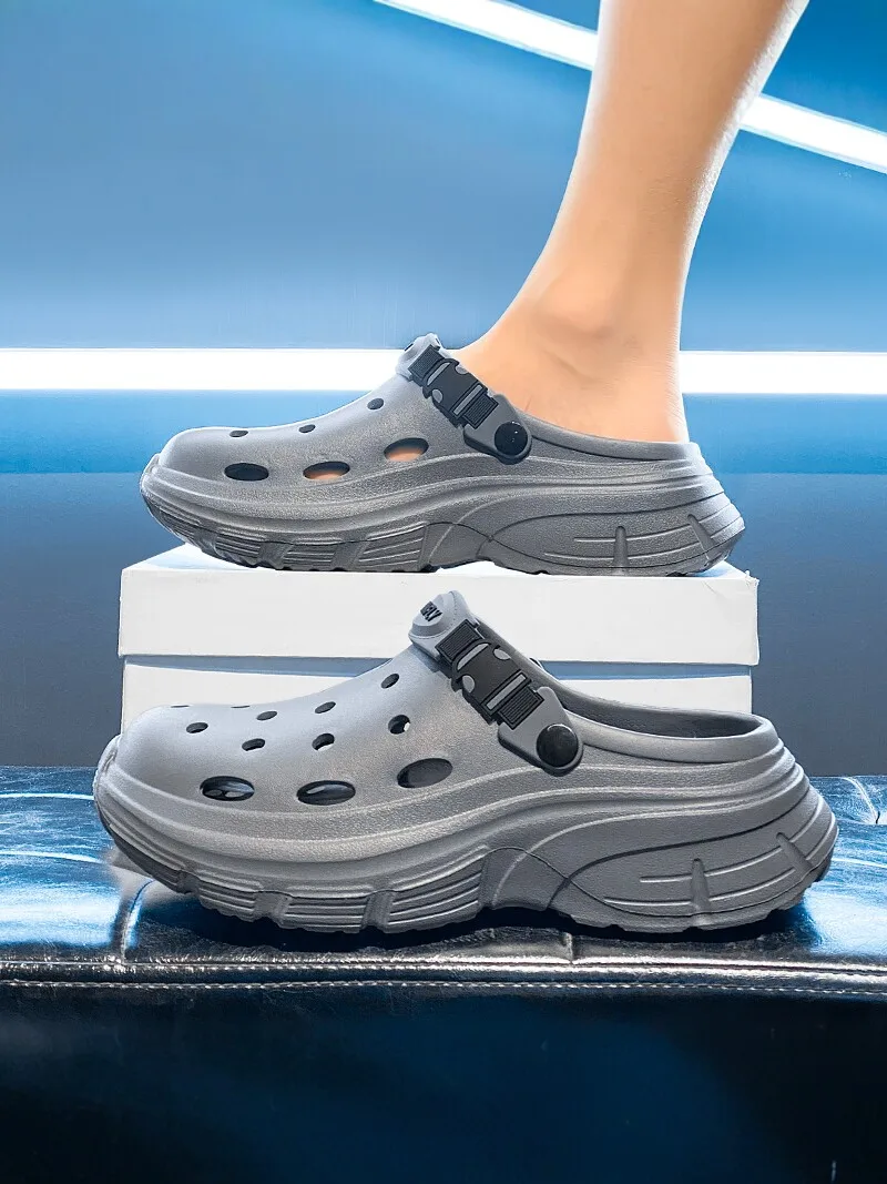 

Men's 2026 New Summer Outdoor Wear Anti-Slip Thick Bottom Driving Two-Purpose Beach Slippers Sporty Comfortable EVA Material