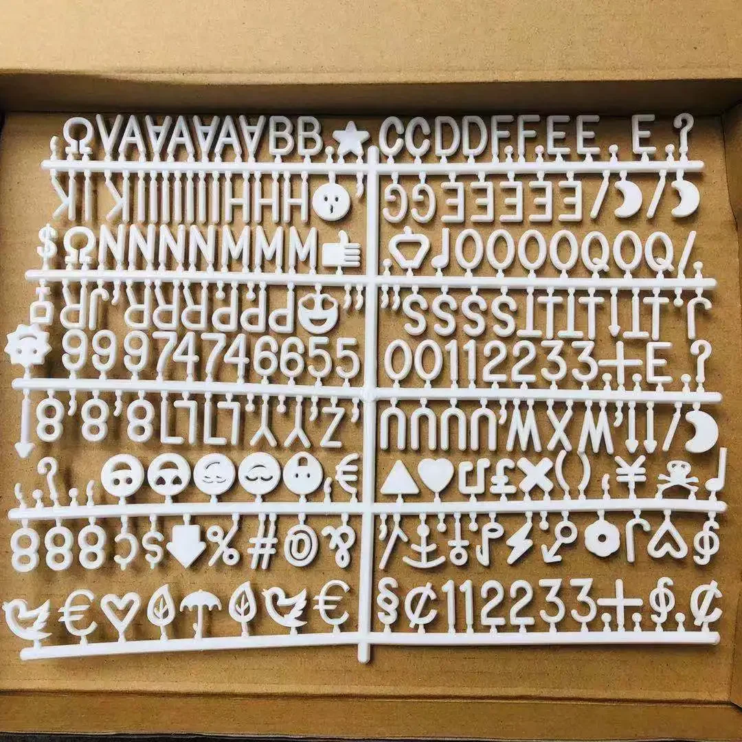 Beautiful Felt Letter Board Wooden Frame Changeable Symbols Numbers Characters Message Boards for Home Office(Only Letters)