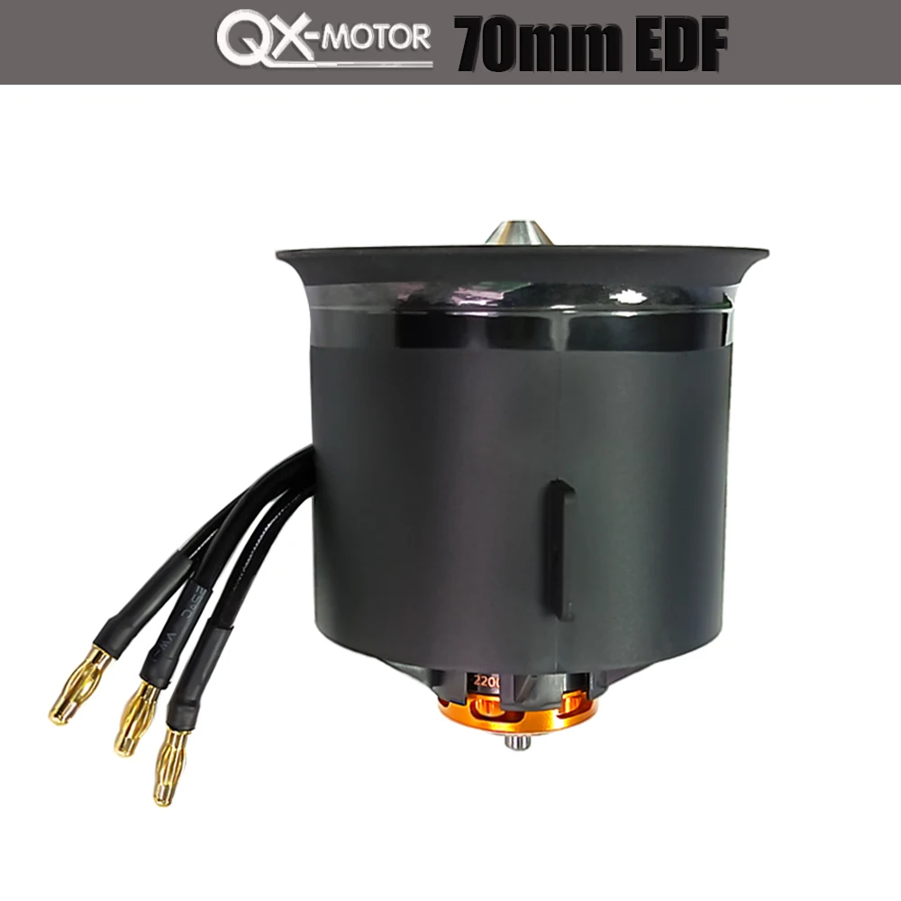 QX-Motor 70mm EDF 12 Blades Ducted Fan CW/CCW QF3027-2200KV 6S Brushless Motor for Remote Control Toy Parts