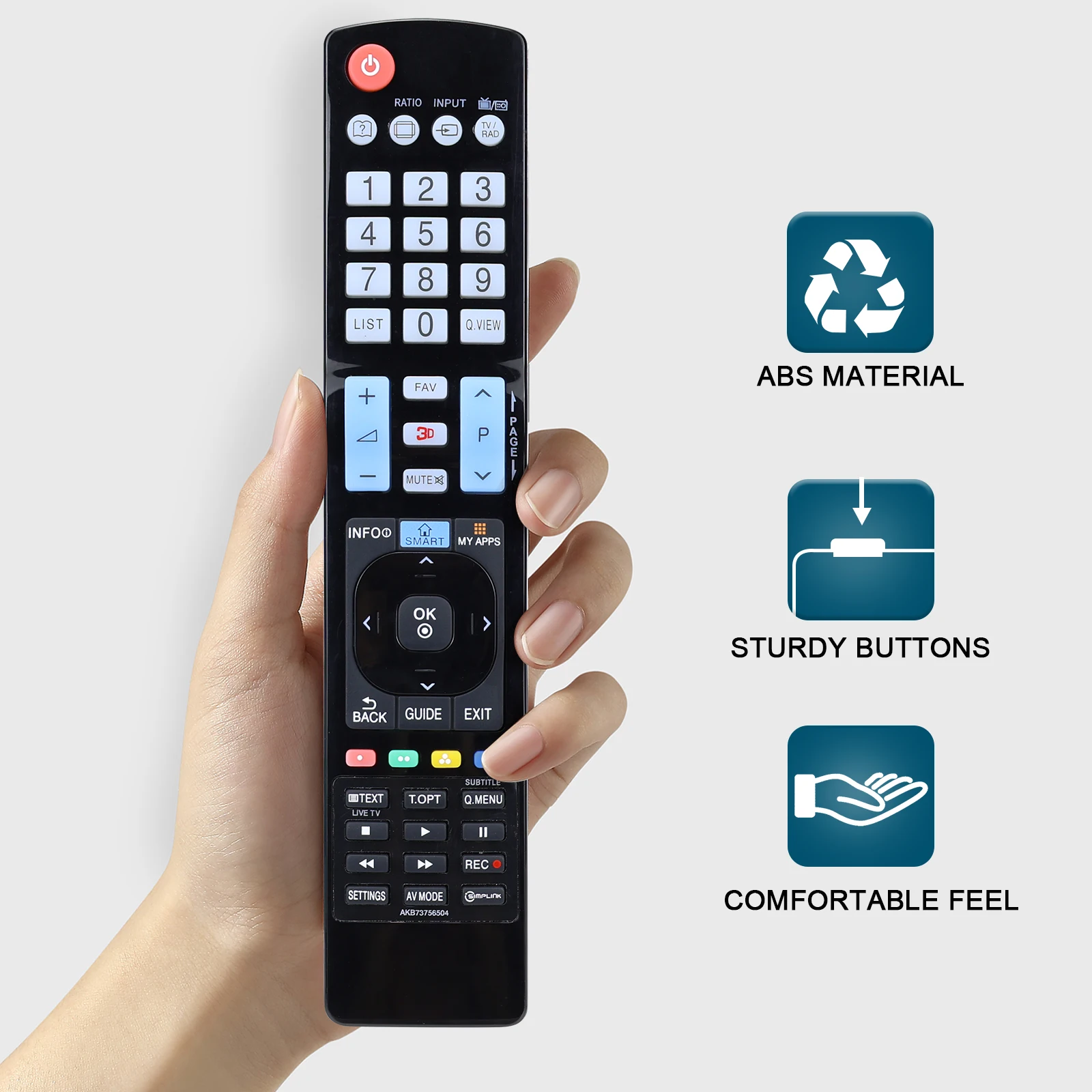 替换 Remote Control, Smart Tv Remote Controller for Lg Tv 60La620S Akb 73756504   32Lm620T Akb 73275618   Akb 73756502