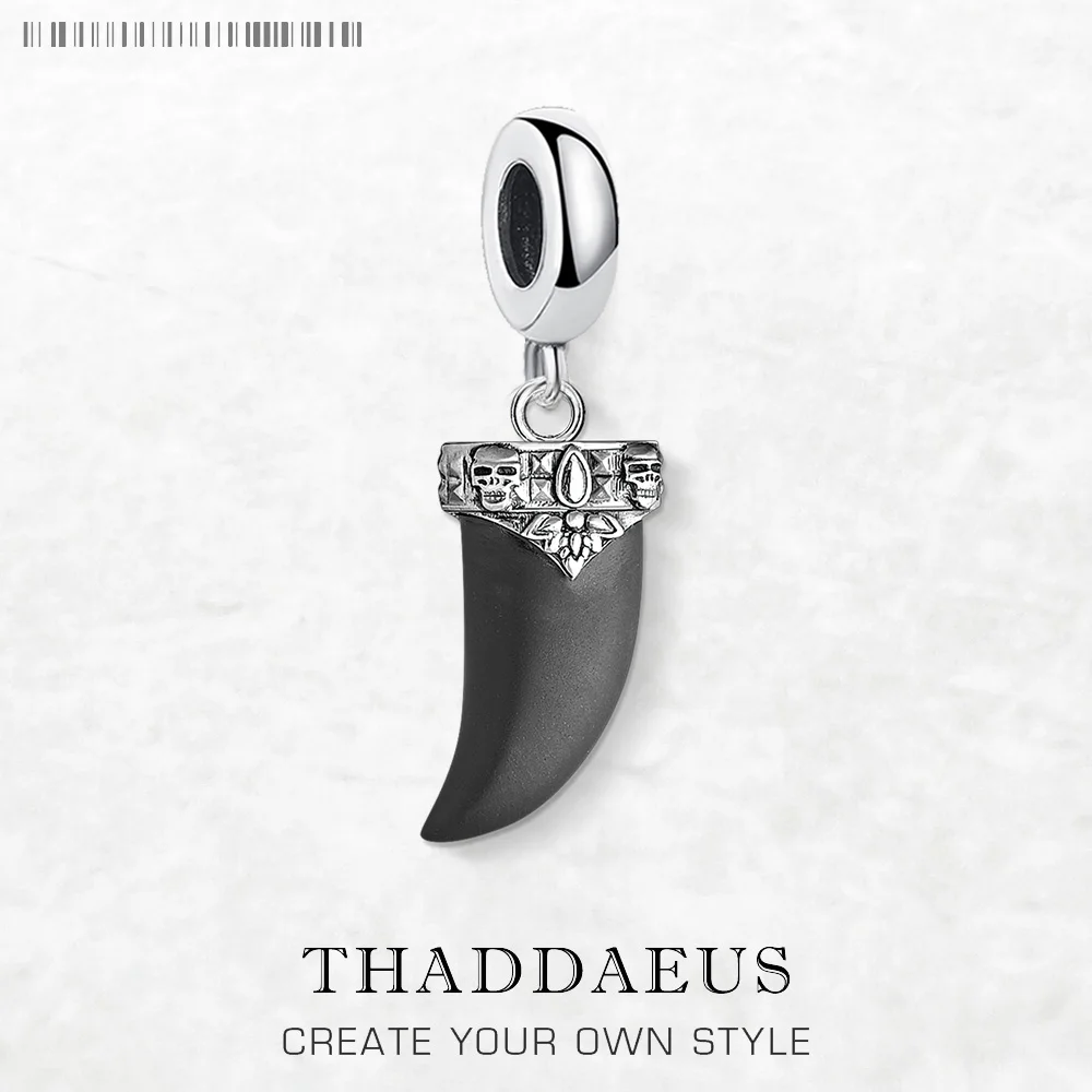 

Maori Tooth Dangle Charm Pendant For Women Men 925 Sterling Silver Brand New Vintage Gift