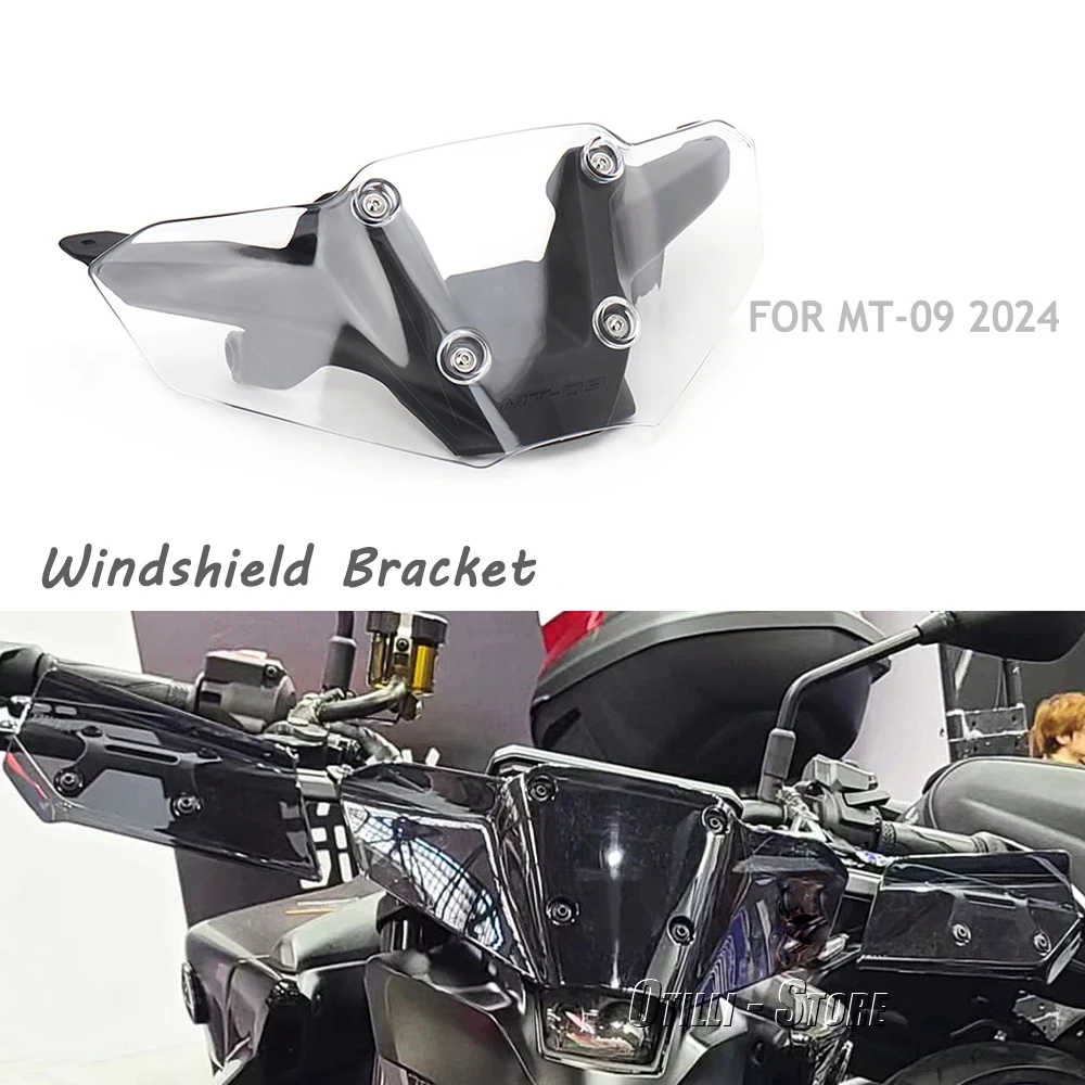 

For Yamaha MT 09 MT-09 mt09 MT09 2024 Motorcycle Accessories New Stylish Windscreens Wind Deflectors Windshield Bracket Kit