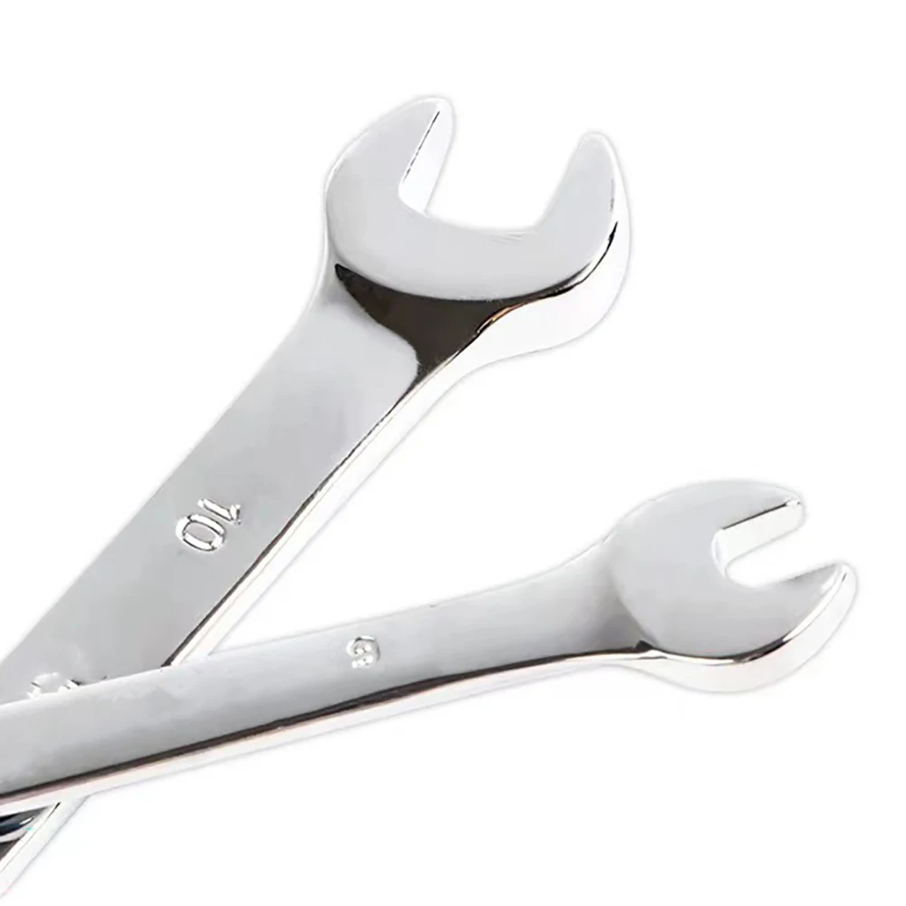 Open End Wrench Tool 5.5-24mm Multi-function Mirror Dual Headed Spanner Set for Hex Nuts Bicycle Car Repair Hand Tools