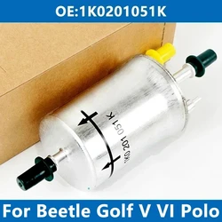 1/6PCS Car Fuel Filter 1K0201051K 6.6bar For VW SKODA SEAT BEETLE CADDY GOLF MK5/6 PASSAT B7 POLO TOURAN 1.2 1.4TSI 1.6 1.8 2.0T