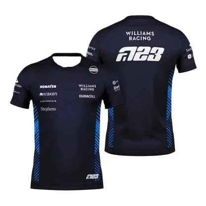 2026 Neues Carlos Sainz 55 Williams Racing Weißes Trikot Herren Sommer Sport Freizeit Atmungsaktives Bequemes Oberteil Familien-Kinder-T-Shirts Y2K – Detail 4