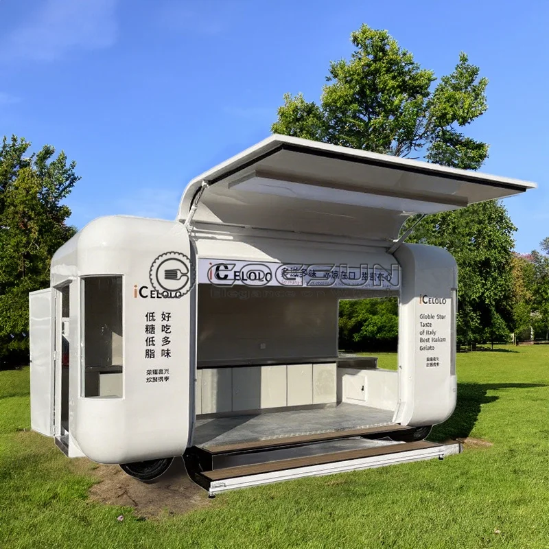 

Cogsun Compact Mobile Pizzeria Trailer with Pizza Oven and Prep Counter
