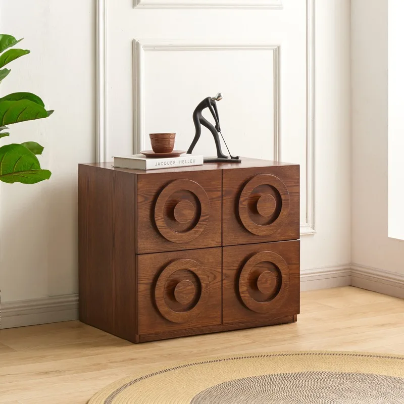 Zigaomei all solid wood medieval style sofa edge corner few lockers small apartment living room coffee table complete