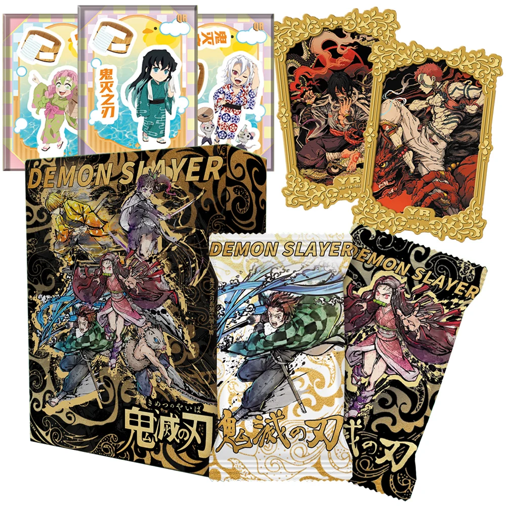 

Demon Slayer Rare Collection Card Fantasy Anime Peripheral Creative Special Shape Metal Cards for Friends' Birthday Gifts Toys