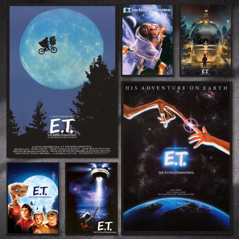Sci-Fi Movie E-E.T. the Extra Poster PP Wall Art Prints Poster for Dorm Room Apartment Home Office Room Decor Gift Waterproof