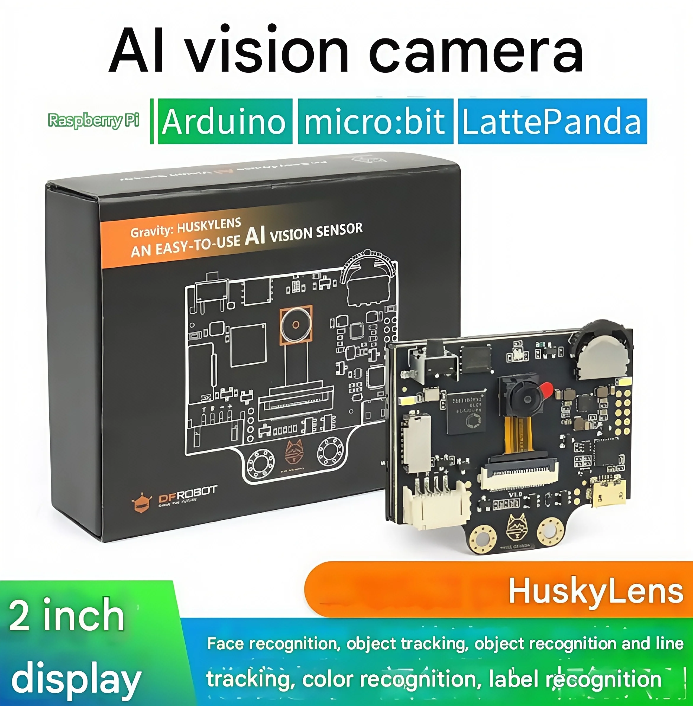 AI vision camera Huskylens face recognition and object recognition with 2.0-inch display k210 development board