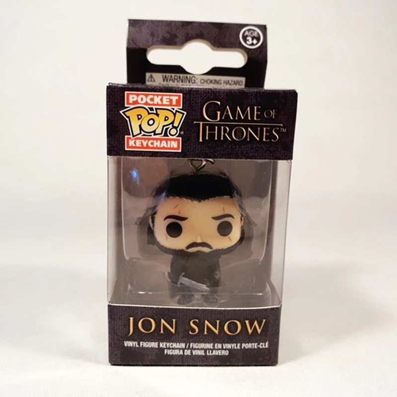 New Arrival Funko Pocket Keychain Game of Thrones Night King Jon Snow Drogon Ghost PVC Figure Collectible Gift For Fans Decor - view 2