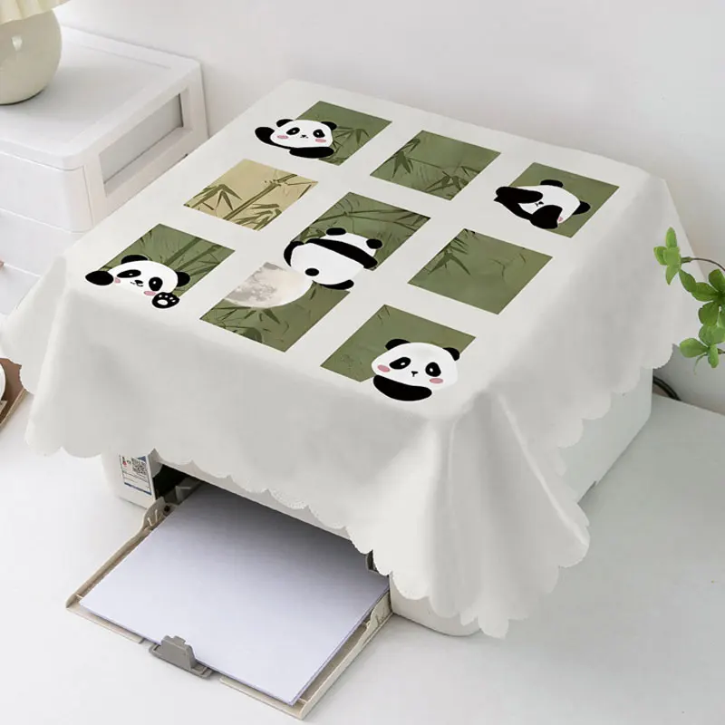 Printer Dust Cover Cute Animal Printed Copier Projector Dust Cover Universal Cover Towel Air Fryer Anti Dust Cloth 60x60cm