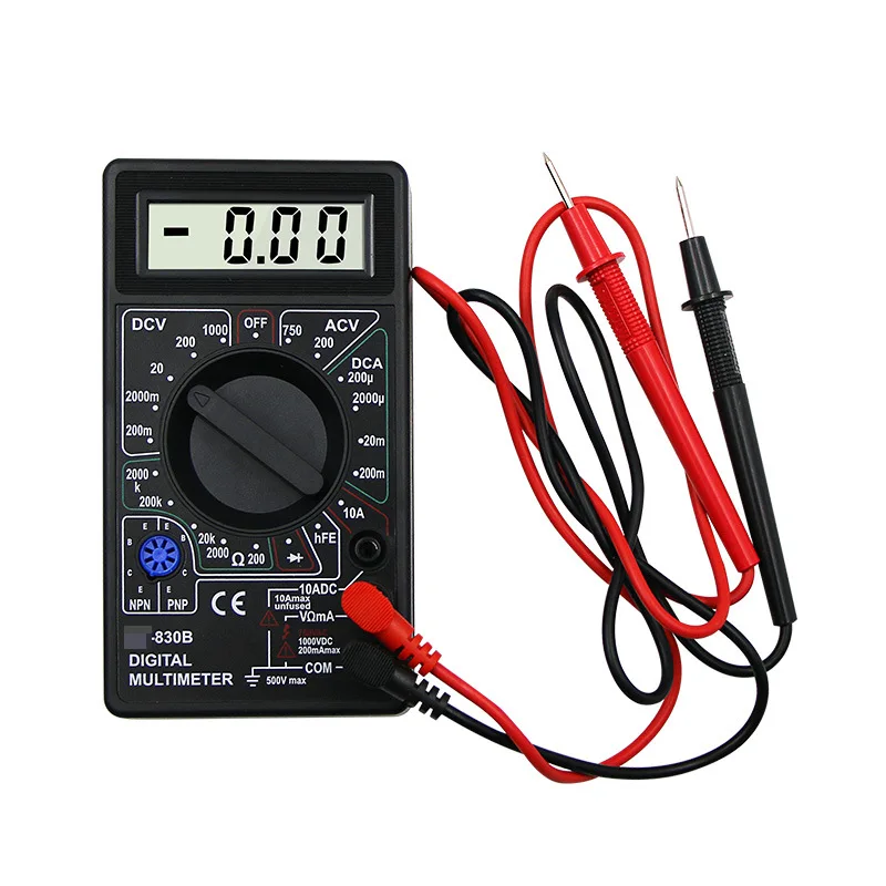 830B A830L LCD Digital Multimeter Current Tester Luminous Display with Buzzer Function AC DC Voltage Diode Frequency Multimeter