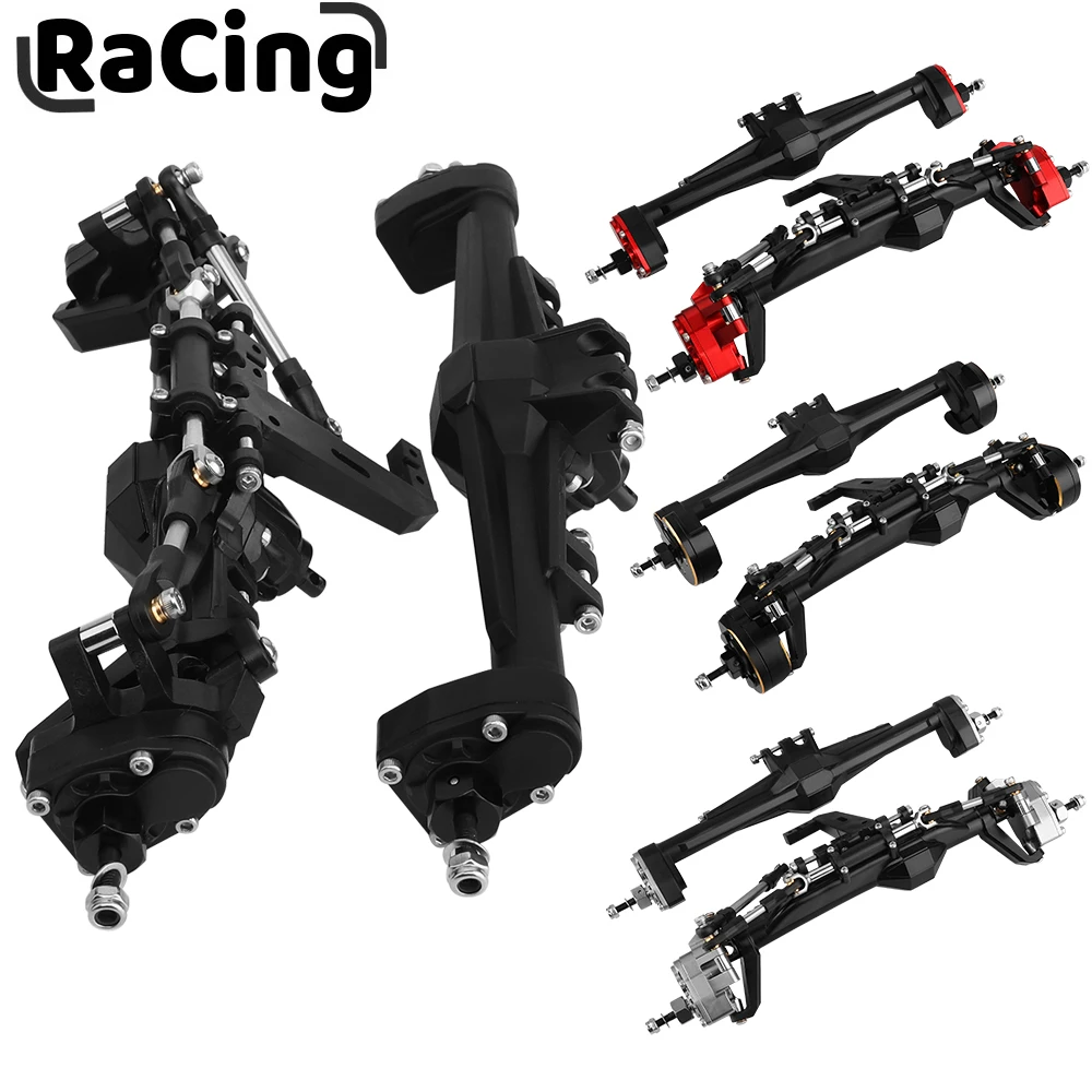 H10 Portal Axle Set - Plastic +Brass or Aluminum Alloy Front & Rear Complete Axles for Vanquish 1/10 RC Crawler Car Upgrade