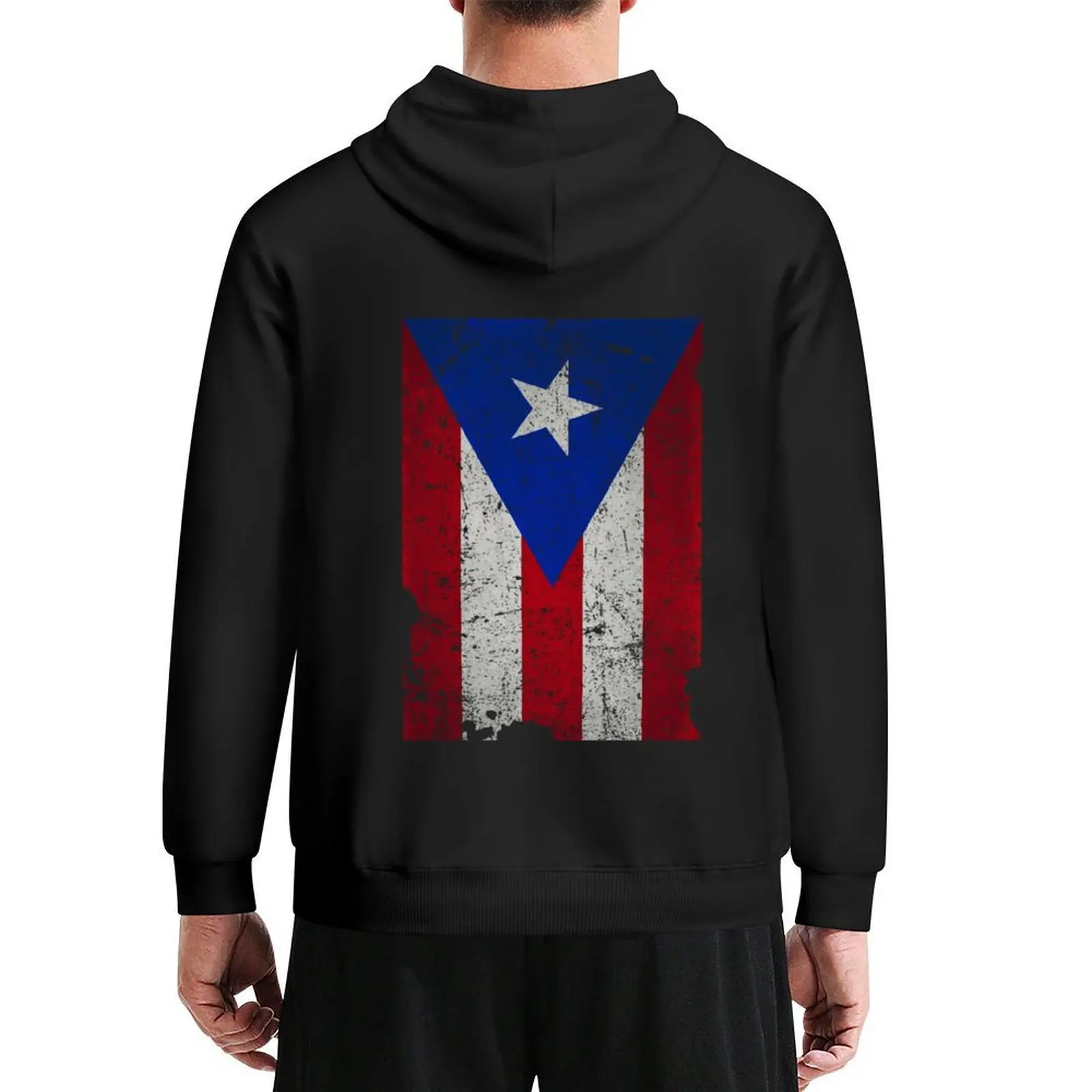 

Puerto rico flag Distressed Hoodie male clothes mens clothes autumn jacket men men's sweat-shirt men's oversize hoodie