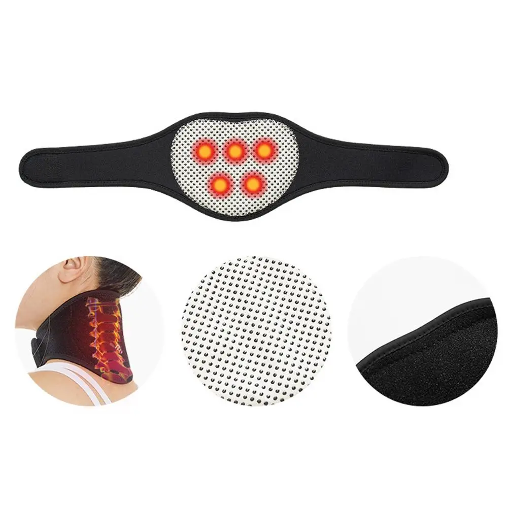 Self-heating Tourmaline Neck Magnetic Therapy Support Heat Pain Brace Vertebra Relief Retention Protection Belt Cervical Wr G9D1