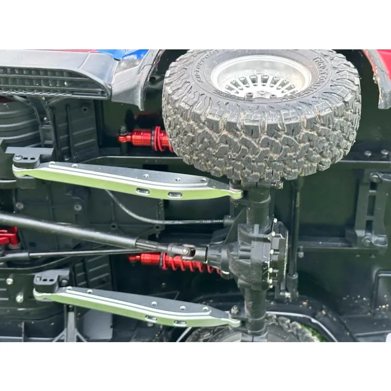 1/8 km ram 1500 rc crawler trailing braço atualização-braços de suspensão traseira de metal com instalação direta de parafuso peças de carro rc