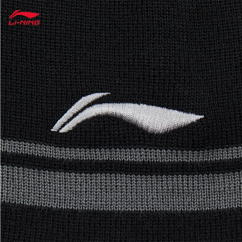 LI-NING سلسلة الحياة الرياضية للجنسين قبعات محبوكة مريحة لينة الجلد ودية القبعات الدافئة 56-60 سنتيمتر AMZV045