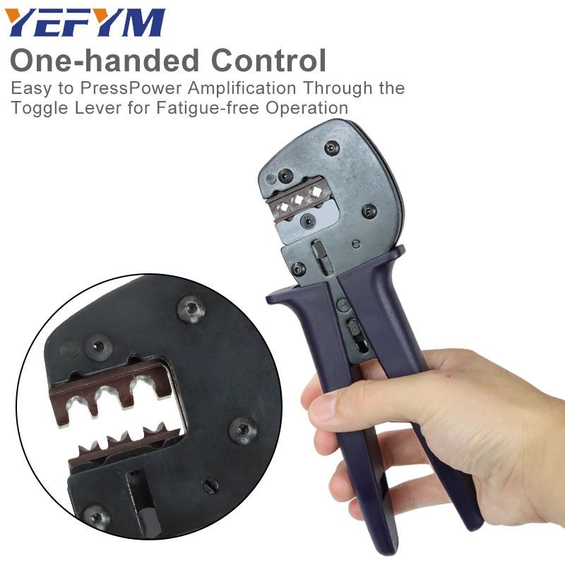 New energy /Heavy-duty starter terminal crimping pliers YEP-4610 6-10mm²/11-7AWG vertical crimping electrical YEFYM tools