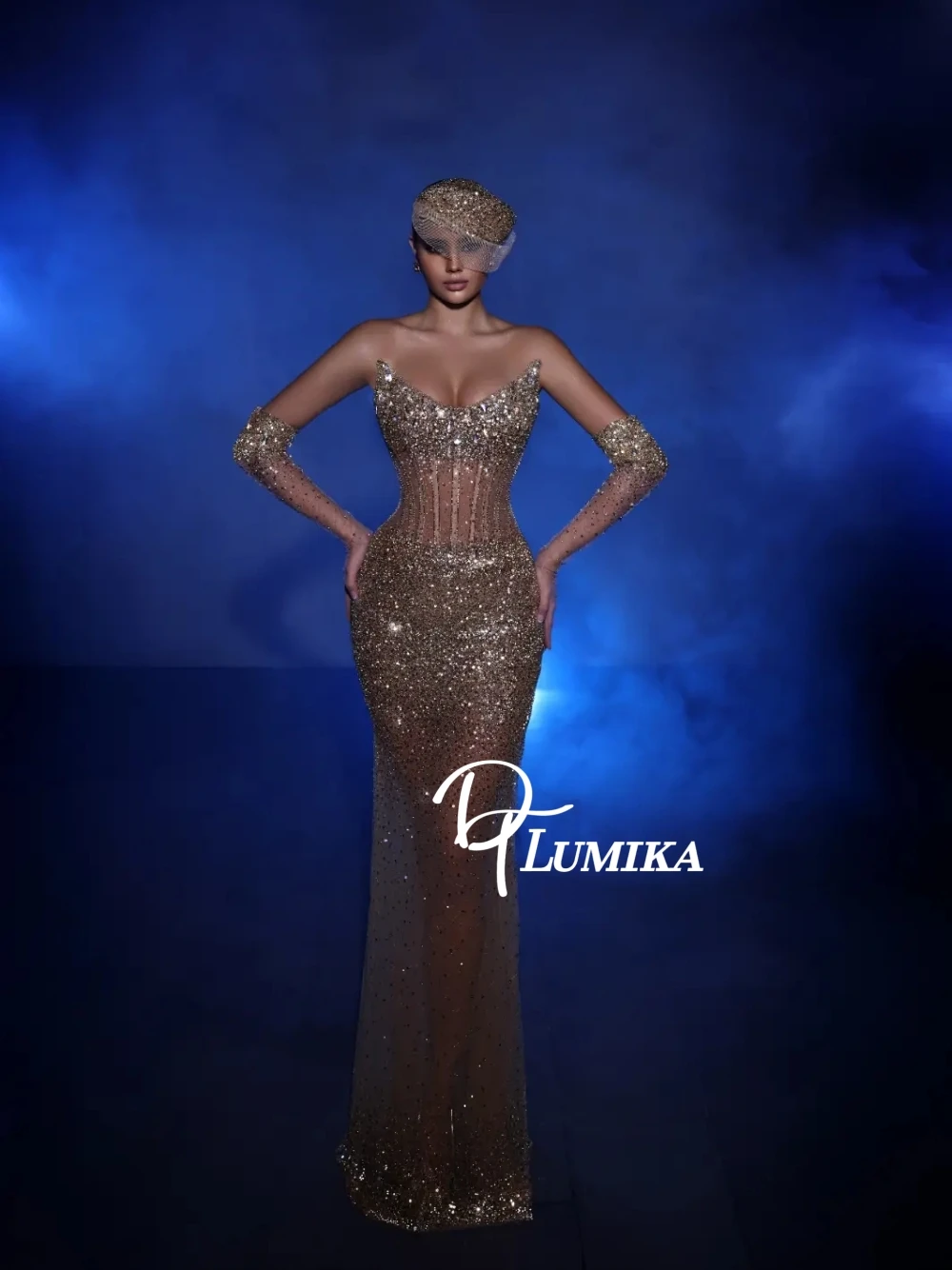 

Illusion V Neck Golden Beaded Sequined Evening Dress Stunning Straight Corset Customized Cocktail Gown Formal Events Wear