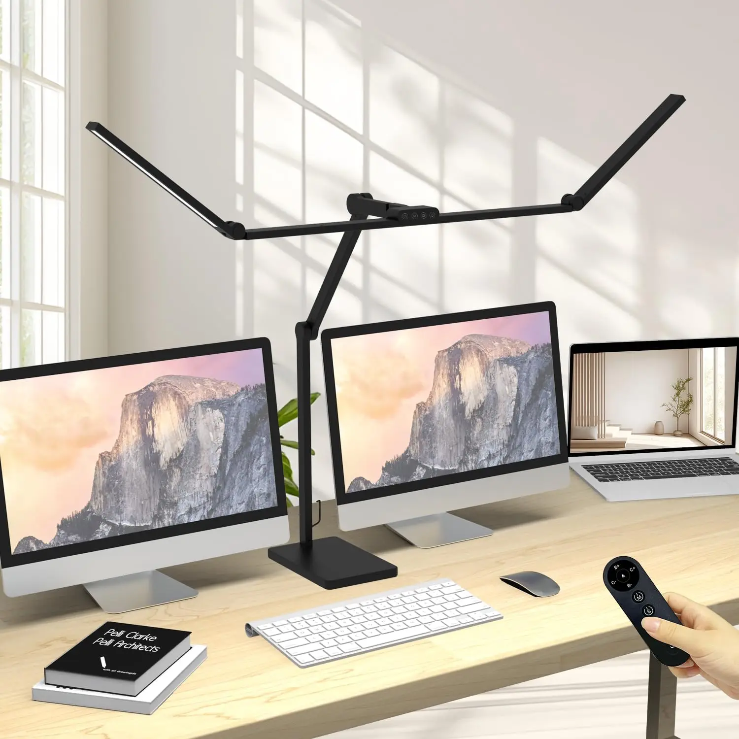 

36W Ultra Bright Adjustable LED Desk Lamp, 3000LM Dimmable with Remote for Home Office