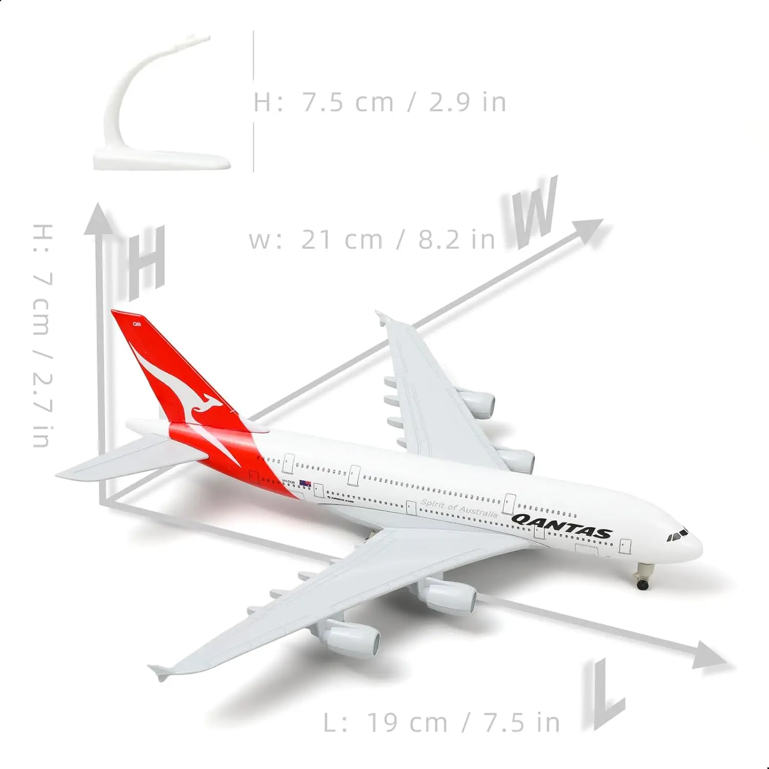 A380 modelo de avião austrália 20cm 1/300 modelo de avião de metal fundido com suporte para entusiasta da aviação presente brinquedos meninos crianças