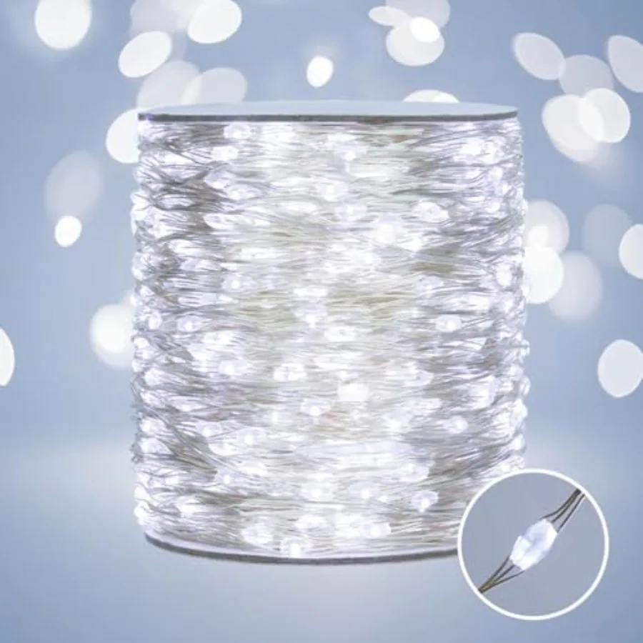 

525Feet Fairy Lights 1600 LEDs Plug - in 8 Modes with Timer Remote Dimmable and Waterproof Ideal for Bedroom Garden Christmas W