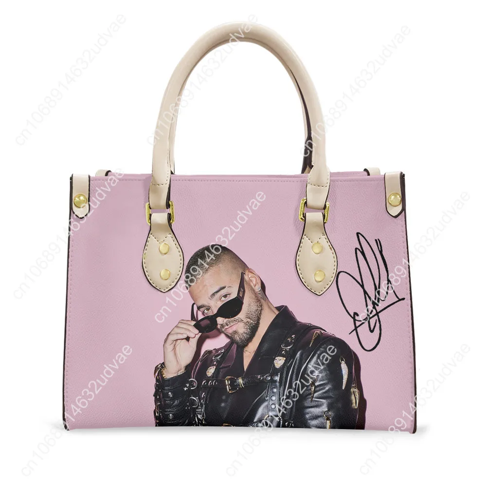 Maluma Tote Bag Purse Womens Mens High Quality Personalized Text Image PU Leather Handbag Commuter Shopping Gift Bags