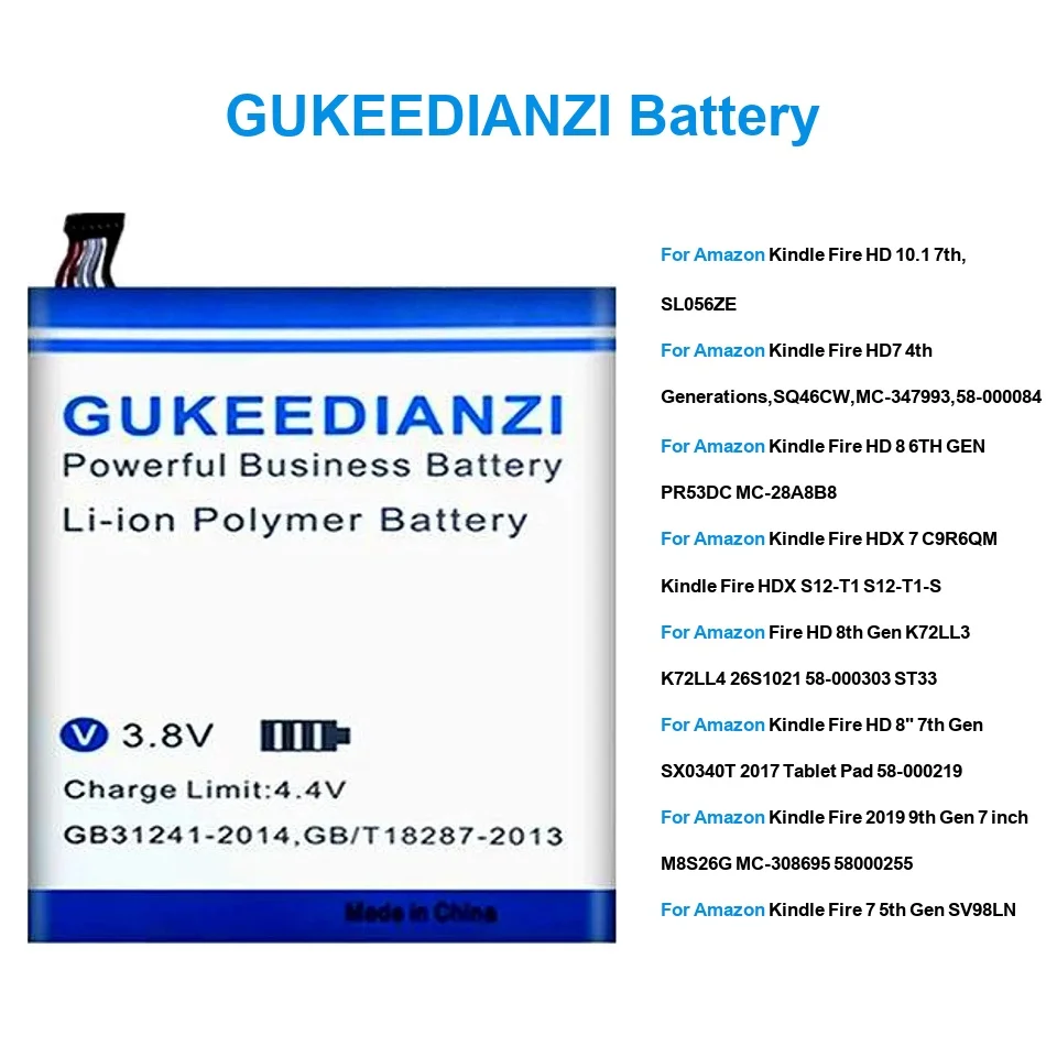 

Аккумулятор для планшета ST28 MC-347993 MC-308594 для Amazon Kindle Fire 4TH 5TH HD7 4 7 HD 6TH 7TH 8TH X7 8 10.1 2017 2019 3700-7550 мАч