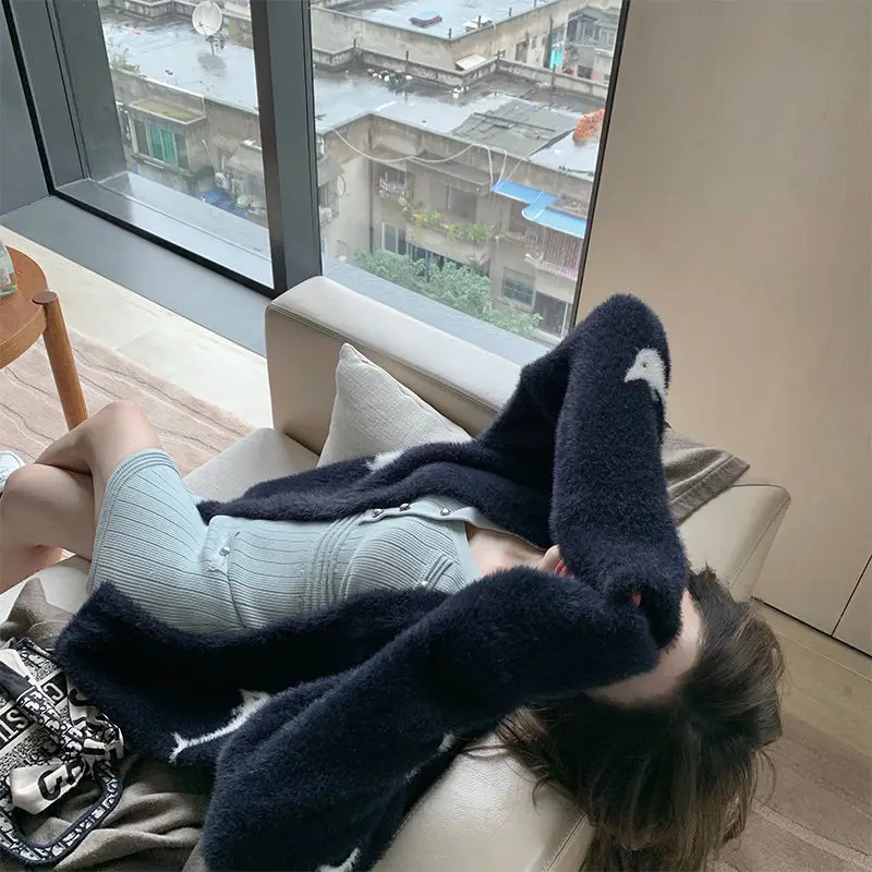 여성용 니트 원피스 브이넥 긴팔 하이웨이스트 슬림 A라인 바디콘 드레스, 섹시하고 성숙한 홀터, 한국 패션, 여름 신상