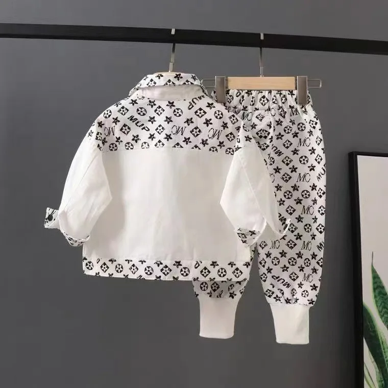 18M-5T ربيع الخريف الأطفال أطفال بنين أزياء معطف غير رسمي السراويل مجموعات الدعاوى