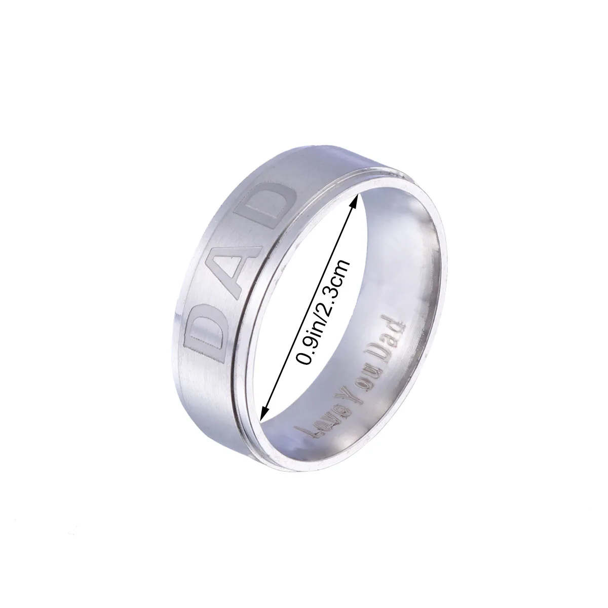 

Titanium for Men Father Engraved Love You Dad Scratch Resistant Gift Fashion Cool Design Comfortable