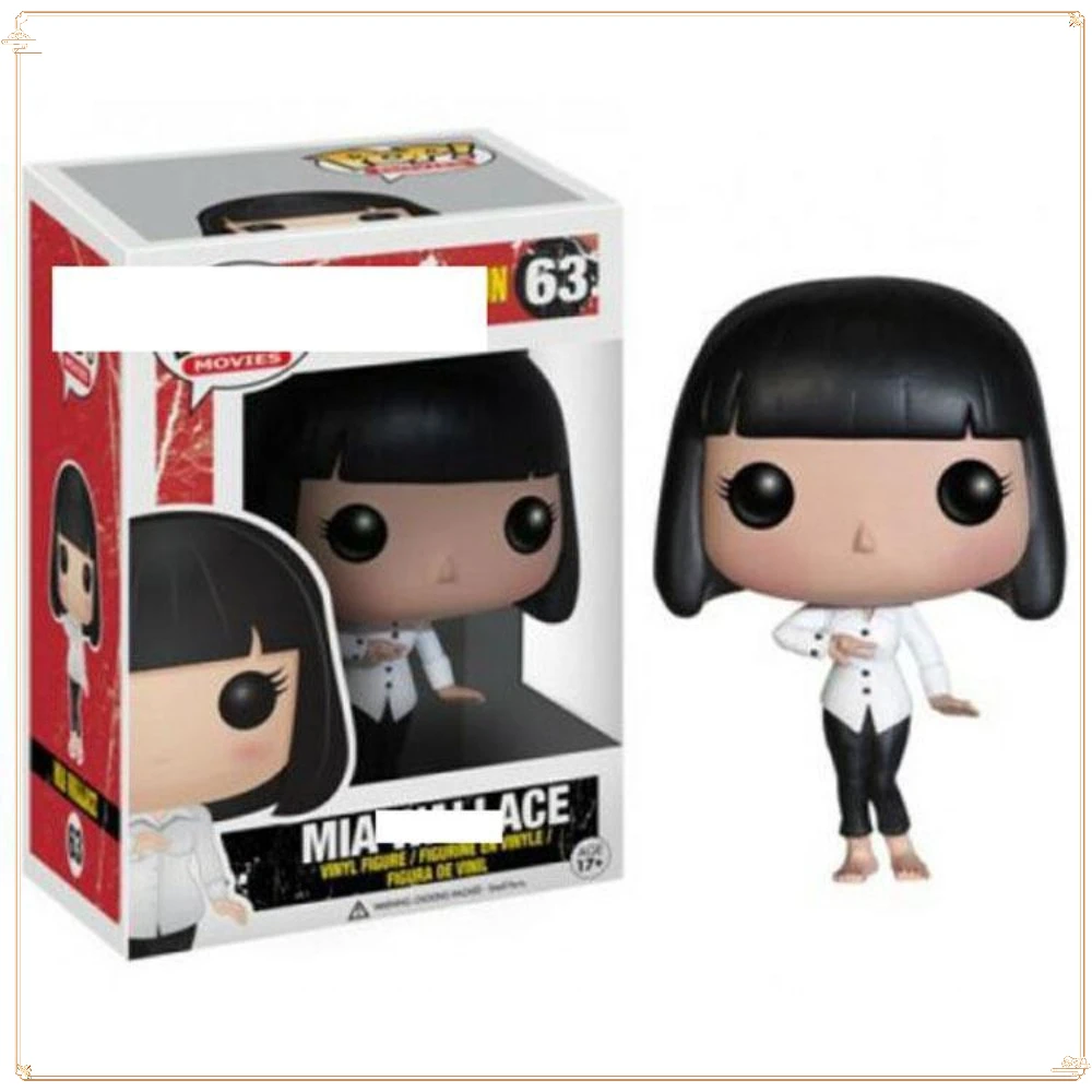 Funko POP Action Toy Figures Pulp Fiction Periphery Popular Character Mia Wallace  Q-version Model Desktop Decorative Ornaments