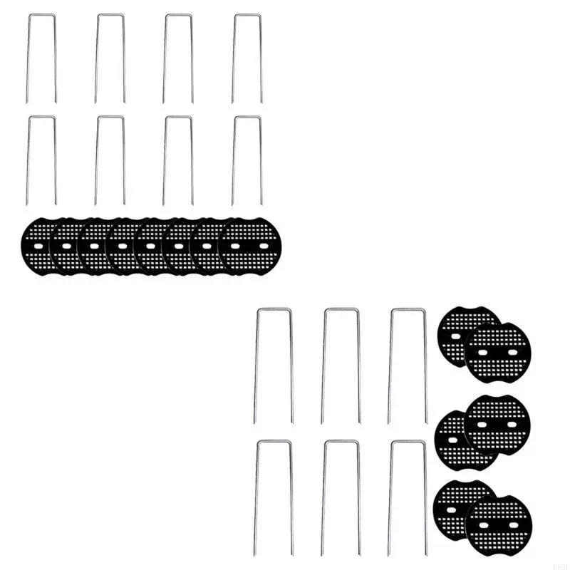 

R53F U Ground Anchors Pegs Landscaping Staple Outdoor Ground Hook for Garden Fleece Control Fabric and Tent Use