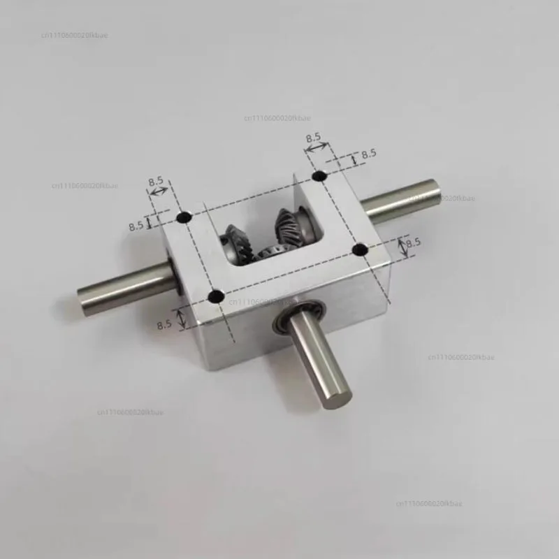 Shaft diameter 6/8/10mm90-degree differential assembly transmission 1:1 spiral bevel gear small dual output shaft converter