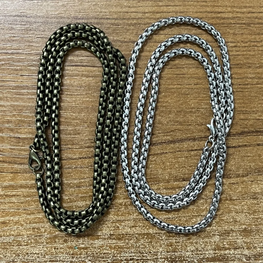 Nostalgia 1pcs Dia 3MM Antique Bronze Plated Chain Necklace Wholesale Lots Bulk Diy Jewelry Accessories 60CM Length