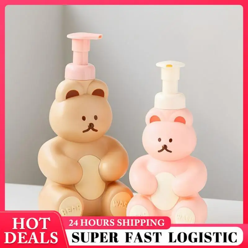 Make Foam Containers Rich Foam Cute Shape Cartoon Bear Foam Soap Portable Soap Bottle Foam Soap Dispenser Foams Quickly