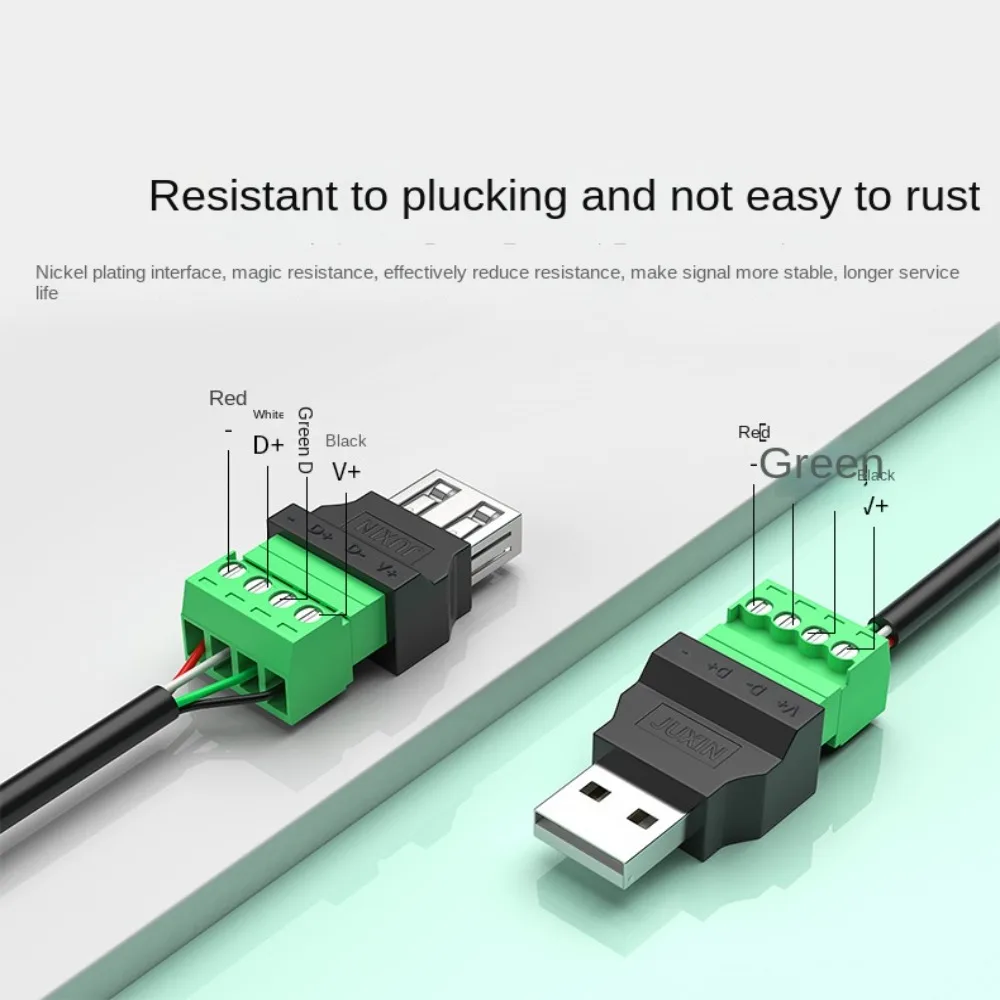 Type A USB Connector USB Plug USB 2.0 Adapter Connector Jack Type-A 4-pin Male/Female Plug 4 pin 4 Pin Screw Terminal Plug