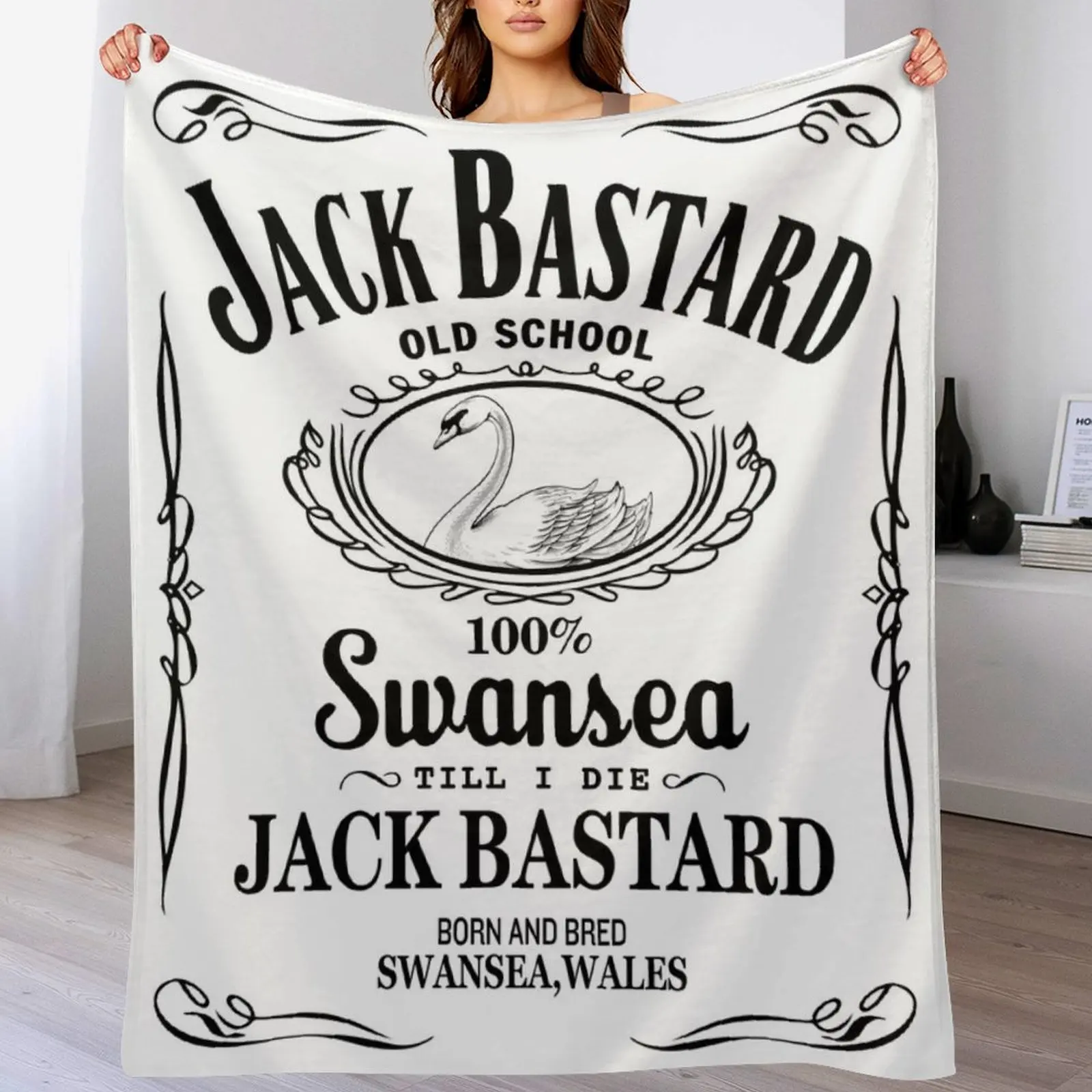 

SWANSEA - JACK BASTARD B+W Throw Blanket christmas gifts warm winter Decorative Beds Blankets