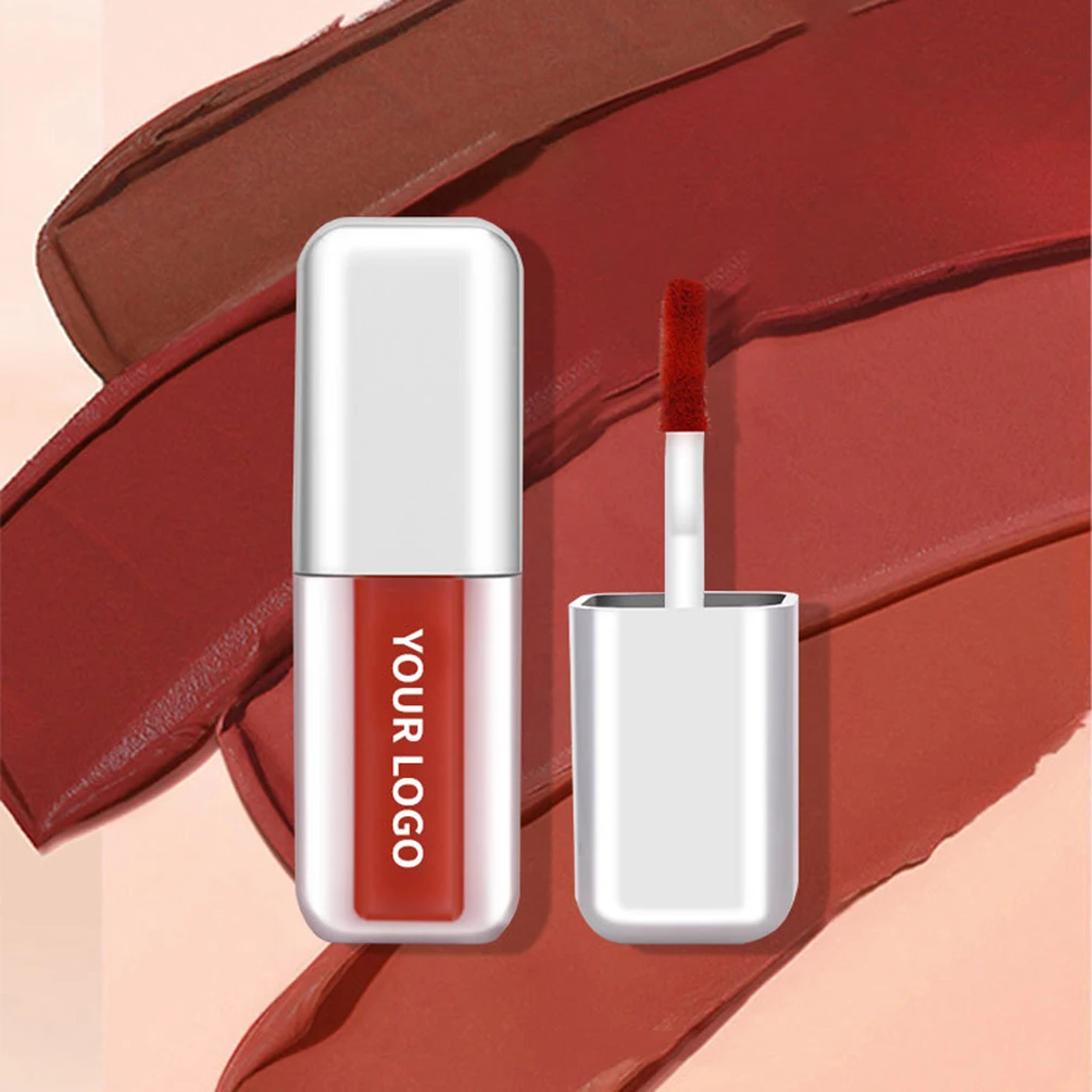 6-color Private Label Lip Gloss Custom Logo Long-lasting Clear Lipstick Lipgloss Lip Glaze White Lid Pigment Makeup Wholesale